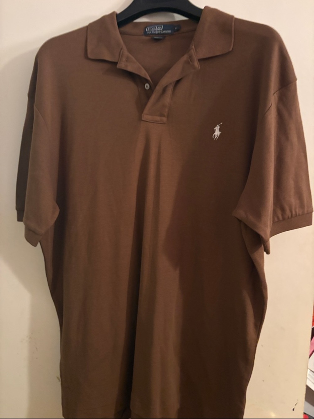 Polo by Ralph Lauren Brown Short-Sleeve Polo with White Pony